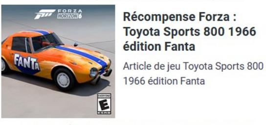 Démarrer FH6 avec une voiture de légende.