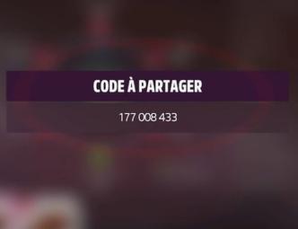 Récupérer facilement un code de partage (réglage).